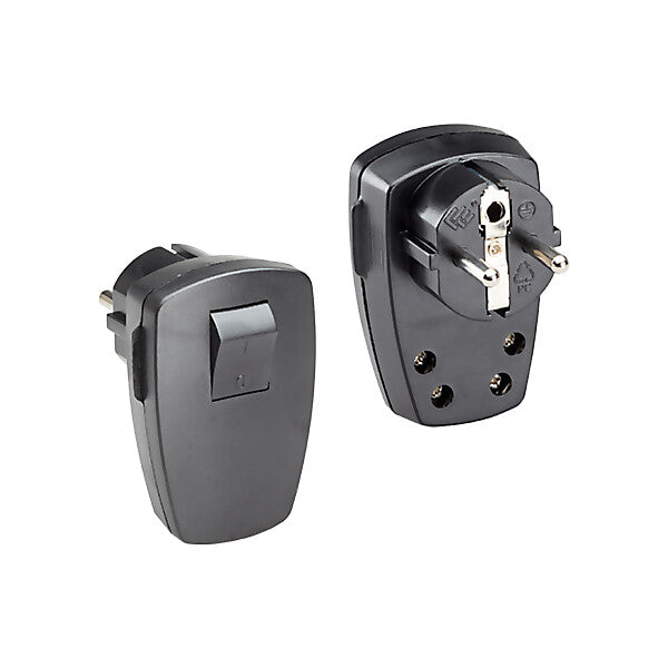 BACHMANN Schutzkontakt-Stecker sw,Winkel 911.171